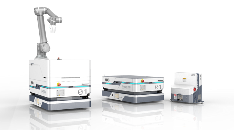 哈希游戏數位開發的自主式移動機器人（AMR250M），搭配全向輪並結合AI演算法、2D LiDAR、3D攝影機等技術，協助客戶實現產線全自動化